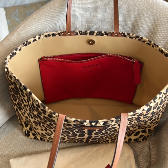 Valentino Leopard Canvas Tote - Picture 6 of 17